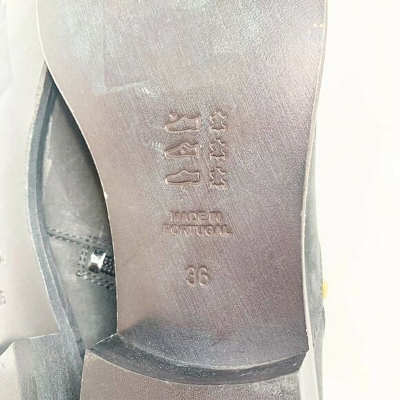 My Suelly Black Suede Ankle Booties with Rivets And Crystals Size 6 - Picture 6 of 9